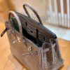 爱马仕 Birkin 30cm 斑鸠灰 灰扣 一级皮 尼罗鳄鱼皮 臻品级别