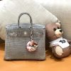 爱马仕 Birkin 25cm 巴黎灰 一级尼罗鳄 银扣 原版蜜蜡线 顶级手工