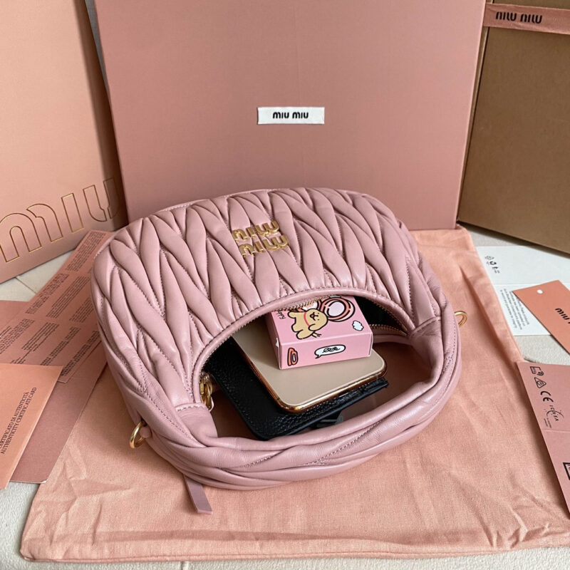 miumiu缪缪*Matelasse系列5BC125手袋浅粉色免检版 - Image 8