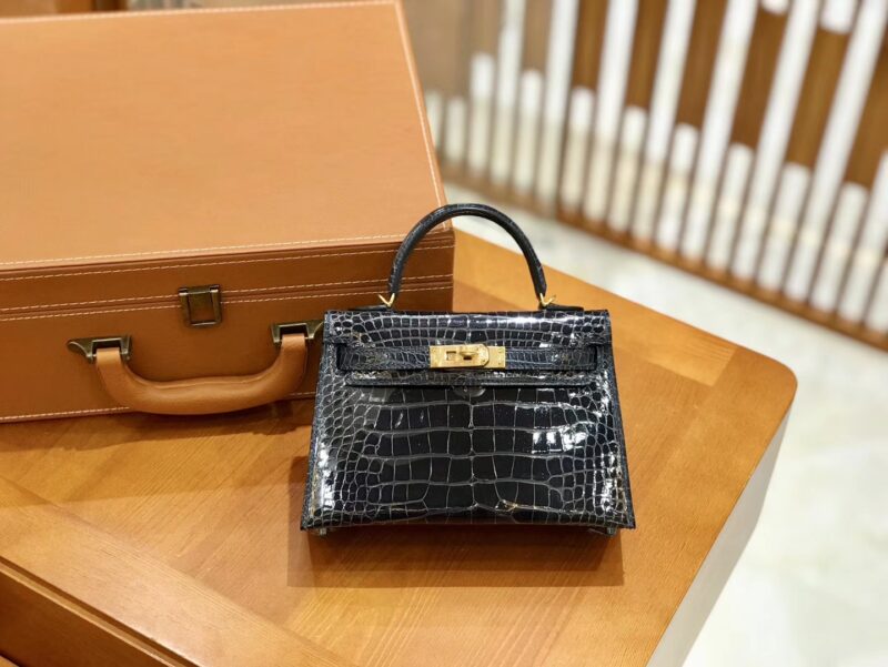爱马仕 新增现货 松柏绿 迷你2代 美洲鳄鱼皮 - Image 4
