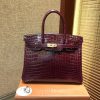 爱马仕 Birkin铂金包 波尔多酒红 一级皮 尼罗鳄鱼 进口原料 顶级手缝工艺 30cm