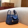 爱马仕 Lindy 琳迪包 玛瑙蓝 Togo牛皮 进口原料 全手工缝制 银扣 26cm