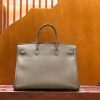 爱马仕 Birkin 铂金包 斑鸠灰 小牛皮 银扣 40cm 男士首选
