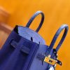 爱马仕 Birkin 25cm Touch 电光蓝 鳄鱼皮拼牛皮 全手工缝制