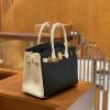 爱马仕 Birkin 奶昔白拼经典黑 德国进口掌纹牛皮 全手工蜡线缝制 30cm
