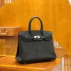 14206ff382d82d3.jpg 爱马仕 Birkin 30cm 经典黑 Togo小牛皮 银扣 原版蜜蜡线 顶级手工缝制