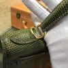 Hermes Kelly 28CM 橄榄绿 仿蜥蜴皮 全手工缝制 手提包