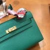 爱马仕 Mini Kelly迷你凯莉 丝绒绿 Epsom掌纹皮 臻品级别 1代 金扣 22cm