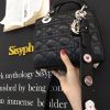 M0532OCAL M900 Dior LADY DIOR黑色小羊皮手提包 徽章戴妃包 黑色