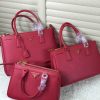 BN1801 Prada女包 碟中谍4 Prada十字纹 女包 lux牛皮小号杀手包 红色