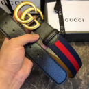 409416 Gucci双G带扣Sylvie织带腰带 Gucci女士皮带 黑色