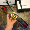409416 Gucci双G带扣Sylvie织带腰带 Gucci女士皮带 黑色