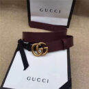 GUCCI 金色扣 原版牛皮 原单皮带仿古铜金属腰 带扣