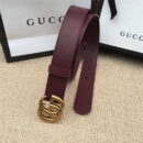 GUCCI 金色扣 原版牛皮 原单皮带仿古铜金属腰 带扣