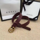 GUCCI 金色扣 原版牛皮 原单皮带仿古铜金属腰 带扣
