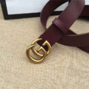GUCCI 金色扣 原版牛皮 原单皮带仿古铜金属腰 带扣