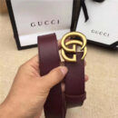 GUCCI 金色扣 原版牛皮 原单皮带仿古铜金属腰 带扣