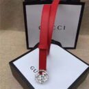 Gucci原版 牛皮搭配原单水晶 双G扣头 彰显超凡品味 顶级精品