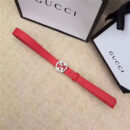 Gucci原版 牛皮搭配原单水晶 双G扣头 彰显超凡品味 顶级精品