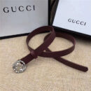 Gucci原版 牛皮搭配原单水晶 双G扣头 彰显超凡品味 顶级精品