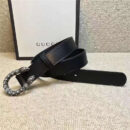 GUCCI 古奇新款 双面进口平纹头层牛皮 龙头花纹