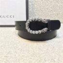 GUCCI 古奇新款 双面进口平纹头层牛皮 龙头花纹