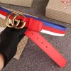 GUCCl经典皮带 海外原单货 意大利创作 金属扣 头尾胎牛皮 红色