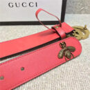 GUCCI 小蜜蜂 古奇2017新款 平纹头层牛皮 仿古金属小蜜蜂 红色