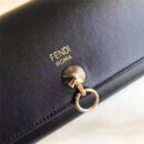 Fendi 芬迪 0252 小牛皮 大号长款皮夹 金属环 可拆卸链条肩带