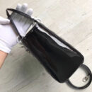 Dior迪奥 Lady Dior 经典戴妃包 五格小号 黑色漆皮 银色五金
