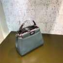 2590 FENDI 芬迪 拼色软羊革 手提包 金属配件 绿色