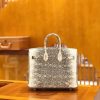 14aaf2b49491cd5.jpg 爱马仕 Birkin 25cm 原色 仿蜥蜴皮 银扣 原版蜜蜡线 顶级手工