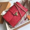 M43393 LV SAINT SULPICE 小号手袋 LV全皮女包 LV女士单肩斜挎包 红色