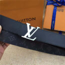 M9043U LV Initiales 双面腰带 LV皮带 LV男士腰带 黑色银扣