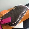M44053 LV LORETTE 手袋 LV2017新款拼色肩带经典老花 LV女士单肩斜挎包