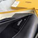 FENDI 芬迪 罗马皮革SELLERIA长款 小怪兽牛皮长款二折钱包 黑色