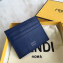 FENDI 芬迪 小怪兽金属眼睛 2JOURS 罗马牛皮卡片夹 蓝色