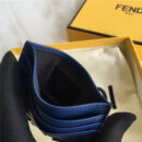 FENDI 芬迪 小怪兽金属眼睛 2JOURS 罗马牛皮卡片夹 蓝色