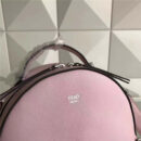 FENDI 芬迪2017新品 小牛皮 彩色铆钉包 有机玻璃铆钉 双肩包 樱花粉