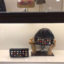 FENDI 2017新品 柔软南非小牛皮 彩色铆钉包 芬迪双肩包 黑色