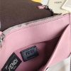 FENDI 芬迪 小牛皮彩色铆钉包 链条包 樱花粉