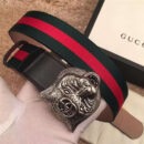Gucci 古奇新款 头层牛皮腰带 情侣款 精钢虎头扣