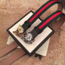 Gucci 古奇新款 头层牛皮腰带 情侣款 精钢狼头扣