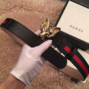 Gucci 古奇新款 头层牛皮腰带 情侣款 精钢狼头扣