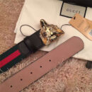 Gucci 古奇新款 头层牛皮腰带 情侣款 精钢狼头扣