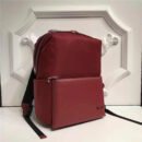 Fendi 芬迪新款 尼龙拼皮 BAG BUGS眼睛图案 双肩背包 酒红色