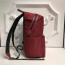 Fendi 芬迪新款 尼龙拼皮 BAG BUGS眼睛图案 双肩背包 酒红色