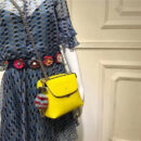 Fendi 芬迪 2017 MINI BACK TO SCHOOL 背包系列 单肩斜跨两用 柠檬黄