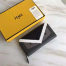 FENDI 芬迪 2017新款 小怪兽眼睛 真皮休闲长款拉链钱包 灰色