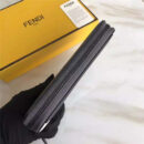FENDI 芬迪 2017新款 小怪兽眼睛 真皮休闲长款拉链钱包 灰色